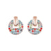 Wholesale alloy round Rhinestone earrings JDC-ES-YinX001 Earrings 伊杏 Wholesale Jewelry JoyasDeChina Joyas De China