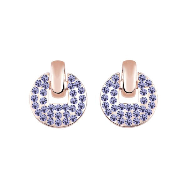 Wholesale alloy round Rhinestone earrings JDC-ES-YinX001 Earrings 伊杏 Wholesale Jewelry JoyasDeChina Joyas De China