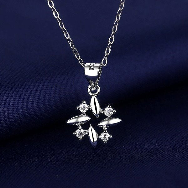 Wholesale alloy snowflake Rhinestone necklace JDC-NE-BLX038 NECKLACE 宝来兴 Wholesale Jewelry JoyasDeChina Joyas De China