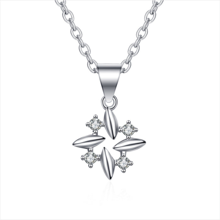 Wholesale alloy snowflake Rhinestone necklace JDC-NE-BLX038 NECKLACE 宝来兴 Wholesale Jewelry JoyasDeChina Joyas De China