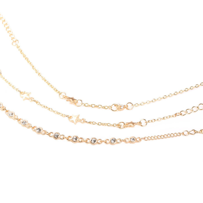 Wholesale alloy stars and moons diamond bracelet JDC-BT-DaiR018 Bracelet 黛仁 Wholesale Jewelry JoyasDeChina Joyas De China