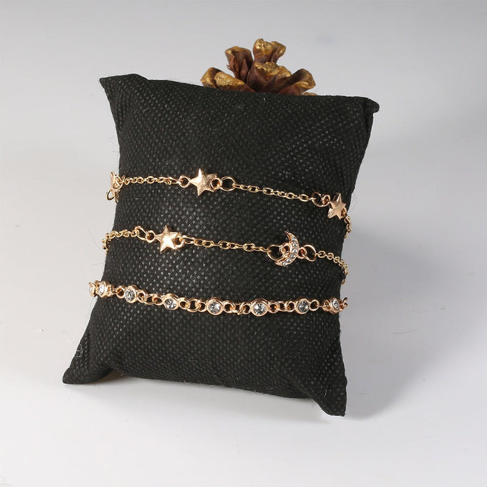 Wholesale alloy stars and moons diamond bracelet JDC-BT-DaiR018 Bracelet 黛仁 Wholesale Jewelry JoyasDeChina Joyas De China
