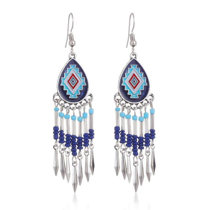 Wholesale Alloy Tassel Bead Earrings JDC-ES-Daiq020 Earrings 黛茜 Wholesale Jewelry JoyasDeChina Joyas De China