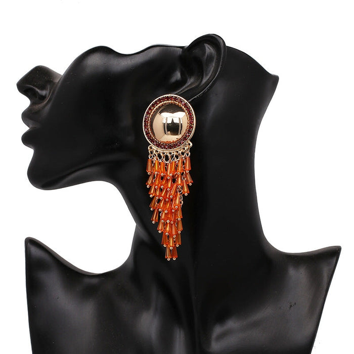 Wholesale Alloy Tassel Earrings JDC-ES-LIUM050 Earrings 榴芒 Wholesale Jewelry JoyasDeChina Joyas De China