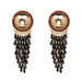 Wholesale Alloy Tassel Earrings JDC-ES-LIUM050 Earrings 榴芒 black Wholesale Jewelry JoyasDeChina Joyas De China