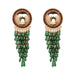 Wholesale Alloy Tassel Earrings JDC-ES-LIUM050 Earrings 榴芒 green Wholesale Jewelry JoyasDeChina Joyas De China