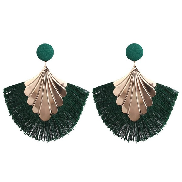 Bulk Jewelry Wholesale alloy tassel sector Earrings JDC-ES-sf032 Wholesale factory from China YIWU China