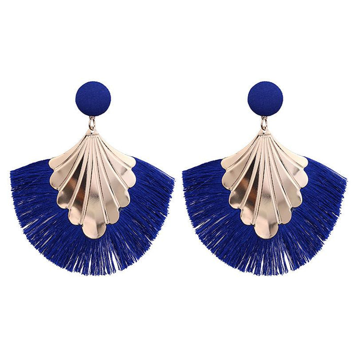 Bulk Jewelry Wholesale alloy tassel sector Earrings JDC-ES-sf032 Wholesale factory from China YIWU China