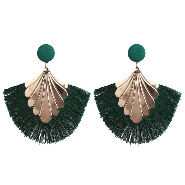 Bulk Jewelry Wholesale alloy tassel sector Earrings JDC-ES-sf032 Wholesale factory from China YIWU China