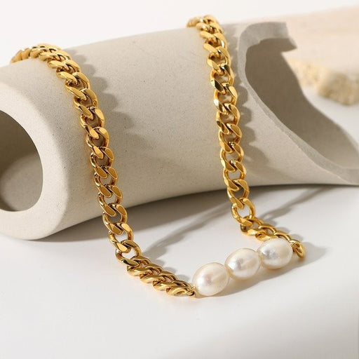 Wholesale alloy three pearl necklace JDC-NE-JD327 NECKLACE 杰鼎 Wholesale Jewelry JoyasDeChina Joyas De China