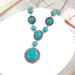 Bulk Jewelry Wholesale alloy Turquoise Necklaces JDC-NE-AS245 Wholesale factory from China YIWU China