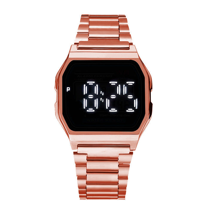 Wholesale Alloy Watch Strap Glass Mirror LED Electronic Watch JDC-WH-Jinj001 Watch 金嘉 square rose gold Wholesale Jewelry JoyasDeChina Joyas De China