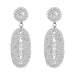 Wholesale Alloy Zircon Oval Earrings JDC-ES-JL865 Earrings 氿乐 silver Wholesale Jewelry JoyasDeChina Joyas De China