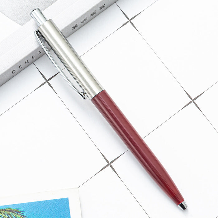Wholesale aluminum rod pressing metal ballpoint pen JDC-BP-ZhenK003 Ballpoint Pen 振凯 Wine red 1 Wholesale Jewelry JoyasDeChina Joyas De China