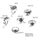 Wholesale ancient silver turtle butterfly vintage snake shape love sun alloy ring set 6 piece set JDC-RS-F087 Rings 韩之尚 Wholesale Jewelry JoyasDeChina Joyas De China