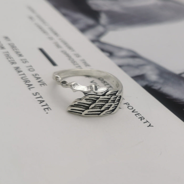 Wholesale Angel Wings Feather Vintage Wing Ring JDC-RS-NS003 Rings 尼森 7 / Wholesale Jewelry JoyasDeChina Joyas De China