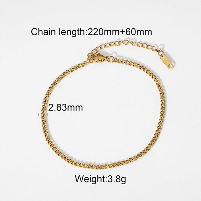 Bulk Jewelry Wholesale Anklet gold Stainless steel geometry JDC-AS-JD016 Wholesale factory from China YIWU China