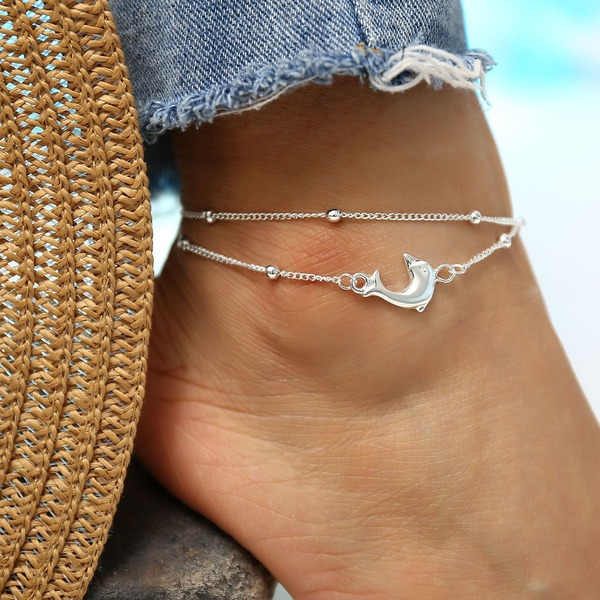 Bulk Jewelry Wholesale Anklet Silver dolphin JDC-AS-F441 Wholesale factory from China YIWU China