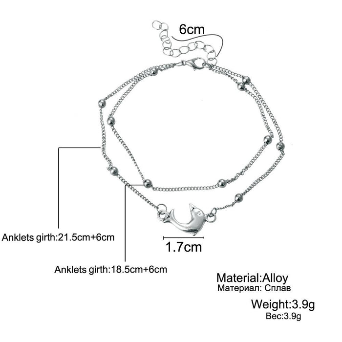 Bulk Jewelry Wholesale Anklet Silver dolphin JDC-AS-F441 Wholesale factory from China YIWU China