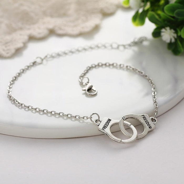 Bulk Jewelry Wholesale Anklet Silver handcuffs JDC-AS-F442 Wholesale factory from China YIWU China