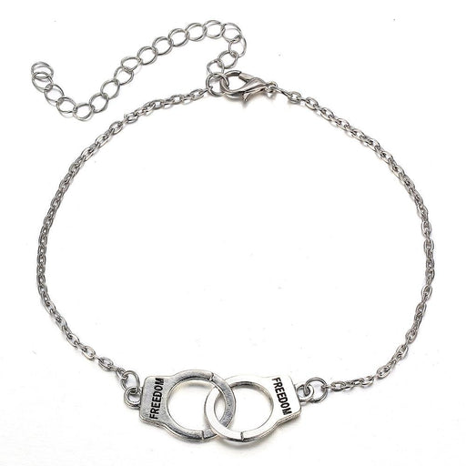 Bulk Jewelry Wholesale Anklet Silver handcuffs JDC-AS-F442 Wholesale factory from China YIWU China