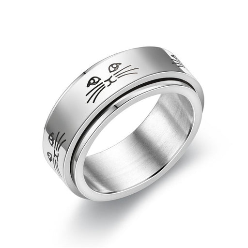 Wholesale anti anxiety decompression titanium steel ring JDC-RS-Dingc005 Rings 顶潮 Wholesale Jewelry JoyasDeChina Joyas De China