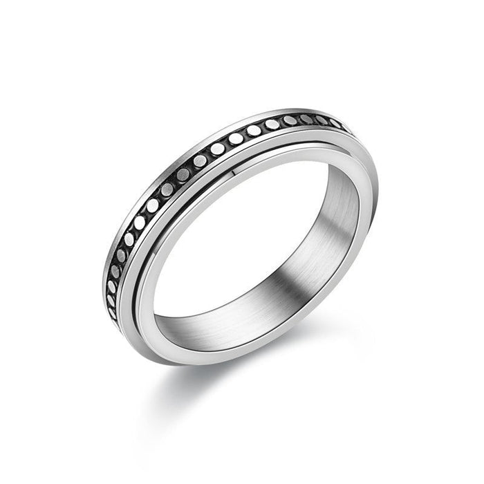 Wholesale anti anxiety decompression titanium steel ring JDC-RS-Dingc005 Rings 顶潮 4MM- 6 Wholesale Jewelry JoyasDeChina Joyas De China