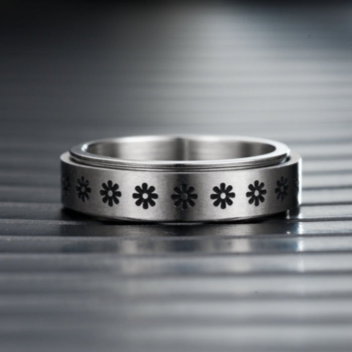 Wholesale anti anxiety decompression titanium steel ring JDC-RS-Dingc005 Rings 顶潮 6MM- 6 Wholesale Jewelry JoyasDeChina Joyas De China
