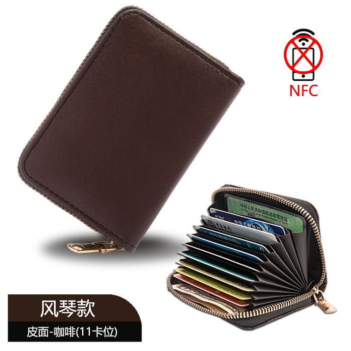 Wholesale anti-degaussing multi-card slot id anti-theft swipe card holder large capacity driver's license wallet JDC-WT-JiaL005 Wallet 佳罗 2 brown1 Wholesale Jewelry JoyasDeChina Joyas De China