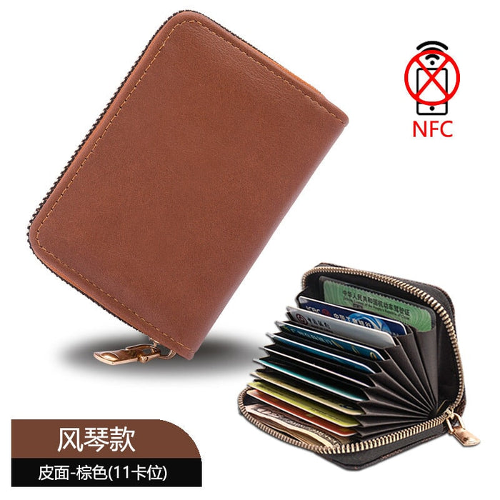 Wholesale anti-degaussing multi-card slot id anti-theft swipe card holder large capacity driver's license wallet JDC-WT-JiaL005 Wallet 佳罗 2 Brown1 Wholesale Jewelry JoyasDeChina Joyas De China