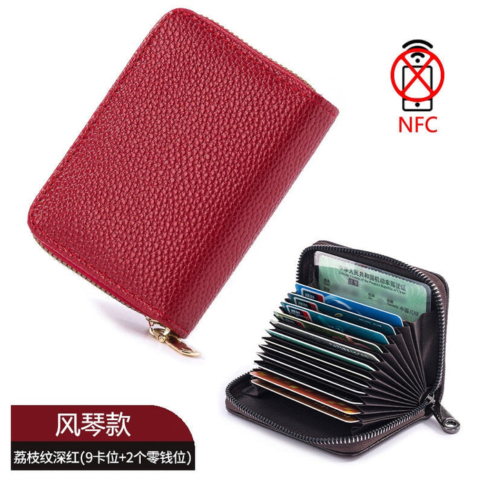 Wholesale Anti-Degaussing PU Leather Card Holder Wallet JDC-WT-JiaL001 Wallet 佳罗 red Wholesale Jewelry JoyasDeChina Joyas De China