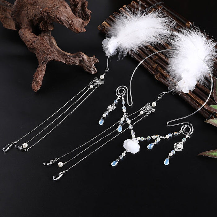 Wholesale antique crystal tassel hair band JDC-HD-JianZ003 headband 简质 Wholesale Jewelry JoyasDeChina Joyas De China
