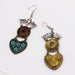 Wholesale antique silver bat upside down dripping oil gemstone alloy stud earrings JDC-ES-YYFF004 Earrings 燕羽飞飞 Wholesale Jewelry JoyasDeChina Joyas De China