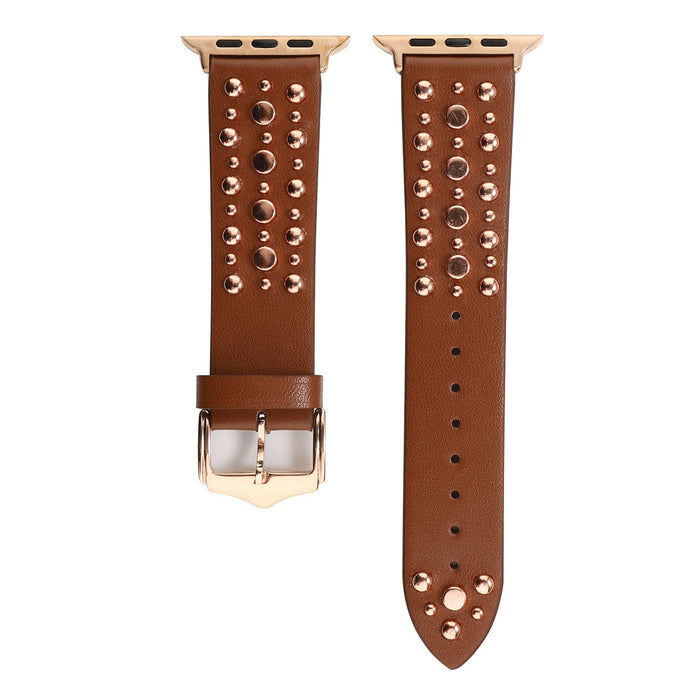 Wholesale Apple Genuine Leather Strap JDC-WD-Youyd009 Watch Band 优亿达 deep brown rose gold 38MM Wholesale Jewelry JoyasDeChina Joyas De China