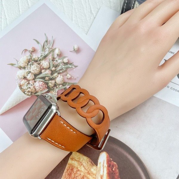 Wholesale Apple iWatch 3/4/5/6/7 Generation Leather Strap JDC-WD-Yagt021 Watch Band 亚格特 Wholesale Jewelry JoyasDeChina Joyas De China