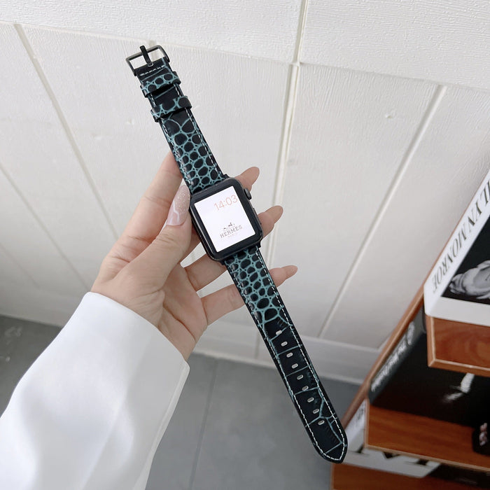 Wholesale Apple iWatch 7/6/5/4 Generation Leather Strap JDC-WD-Yagt028 Watch Band 亚格特 Red 38/40/41mm Wholesale Jewelry JoyasDeChina Joyas De China