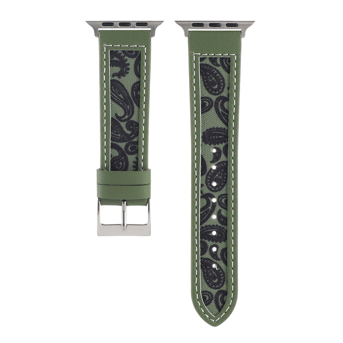 Wholesale Apple iwatch 7/6/5/4/3 Generation Canvas Strap JDC-WD-Yagt027 Watch Band 亚格特 green 38/40/41mm Wholesale Jewelry JoyasDeChina Joyas De China