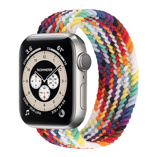 Wholesale Apple iwatch7 generation rainbow weave integrated strap JDC-WD-QD005 Watch Band 起点 B28 38/40/41mm M Wholesale Jewelry JoyasDeChina Joyas De China