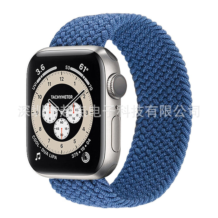 Wholesale Apple iwatch7 generation rainbow weave integrated strap JDC-WD-QD005 Watch Band 起点 Blue 38/40/41mm M Wholesale Jewelry JoyasDeChina Joyas De China