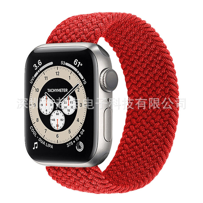 Wholesale Apple iwatch7 generation rainbow weave integrated strap JDC-WD-QD005 Watch Band 起点 gules 38/40/41mm M Wholesale Jewelry JoyasDeChina Joyas De China