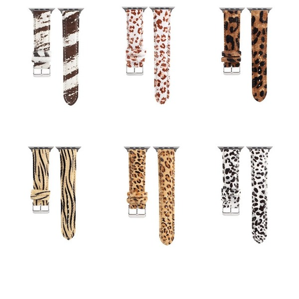 Wholesale Apple Watch Plush Leopard Print PU Leather Watch Band JDC-WD-Baic011 Watch Band 佰程 Wholesale Jewelry JoyasDeChina Joyas De China