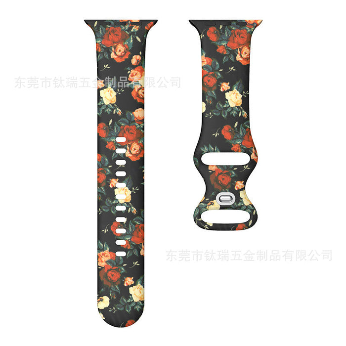 Wholesale Apple Watch Silicone Strap JDC-WD-Tair006 Watch Band 钛瑞 Red rose 38/40mm Wholesale Jewelry JoyasDeChina Joyas De China