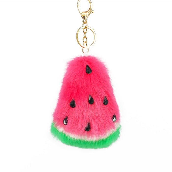 Wholesale artificial wool fruit keychain MOQ≥10 JDC-KC-YZ004 Keychains 永泽 3 minimum 10 pieces for wholesale Wholesale Jewelry JoyasDeChina Joyas De China
