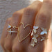 Wholesale Astral Crescent Vintage Alloy Joint Ring 9 Piece Set JDC-RS-F077 Rings 韩之尚 38 Alloy Wholesale Jewelry JoyasDeChina Joyas De China
