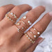 Wholesale Astral Crescent Vintage Alloy Joint Ring 9 Piece Set JDC-RS-F077 Rings 韩之尚 Wholesale Jewelry JoyasDeChina Joyas De China