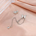 Wholesale Asymmetric Butterfly Zircon Tassel Copper Earrings JDC-ES-D202 Earrings 晴雯 Wholesale Jewelry JoyasDeChina Joyas De China