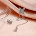 Wholesale Asymmetric Butterfly Zircon Tassel Copper Earrings JDC-ES-D202 Earrings 晴雯 Wholesale Jewelry JoyasDeChina Joyas De China