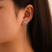 Wholesale Asymmetric Butterfly Zircon Tassel Copper Earrings JDC-ES-D202 Earrings 晴雯 Wholesale Jewelry JoyasDeChina Joyas De China