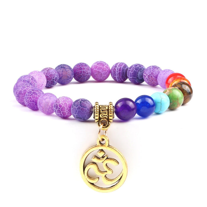Wholesale Aum Charm Beaded Alloy Color Stone Bracelet JDC-BT-JiuJ021 Bracelet 九江 zifenghua jin Wholesale Jewelry JoyasDeChina Joyas De China