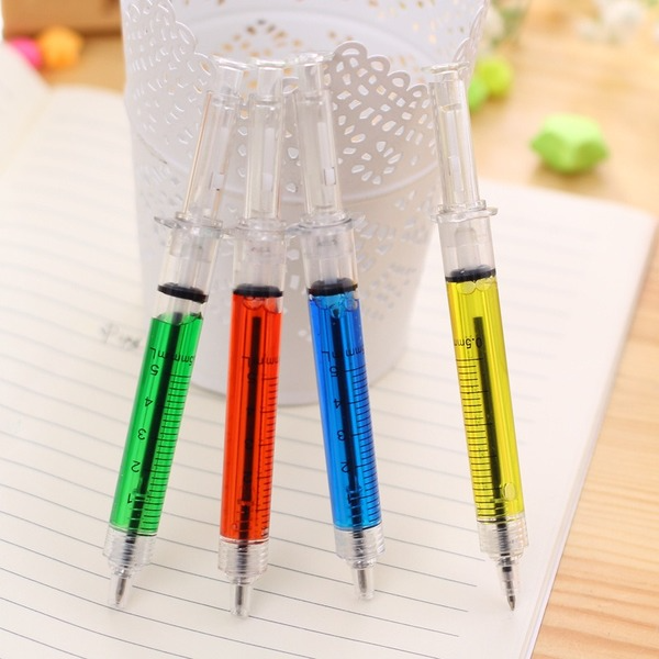 Bulk Jewelry Wholesale Ballpoint pen plastic Red syringe JDC-BP-XF004 Wholesale factory from China YIWU China